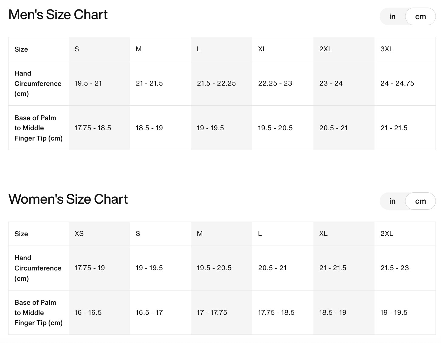 nike vapor jet size chart